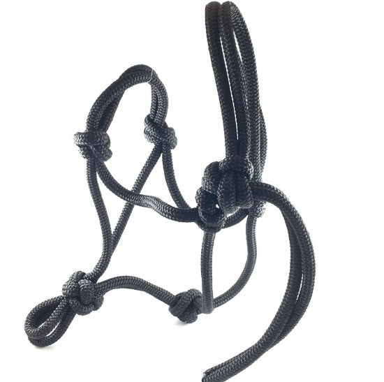 Black Equine Rope Halter available at L'Equino Essentials