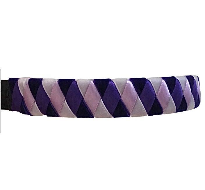 Intricate purple Diamond Ribbon Browband designed and available at L'Equino Essentials