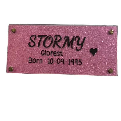 Custom Glitter Name Plates