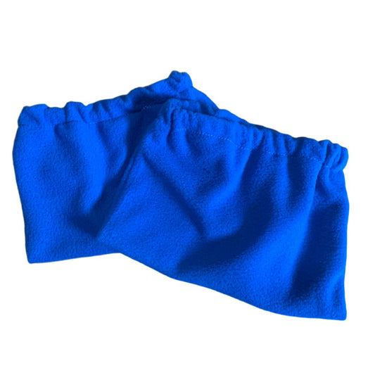 Pair of blue Fleece Stirrup Covers made by L'Equino Essentials