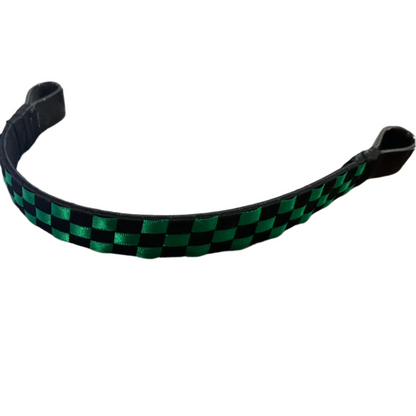 Satin Checkerboard Ribbon Browband