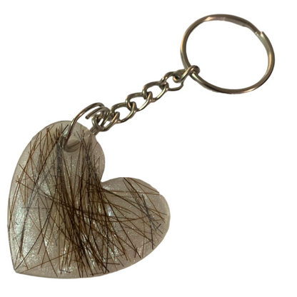 Horse Hair Love Heart Keychain