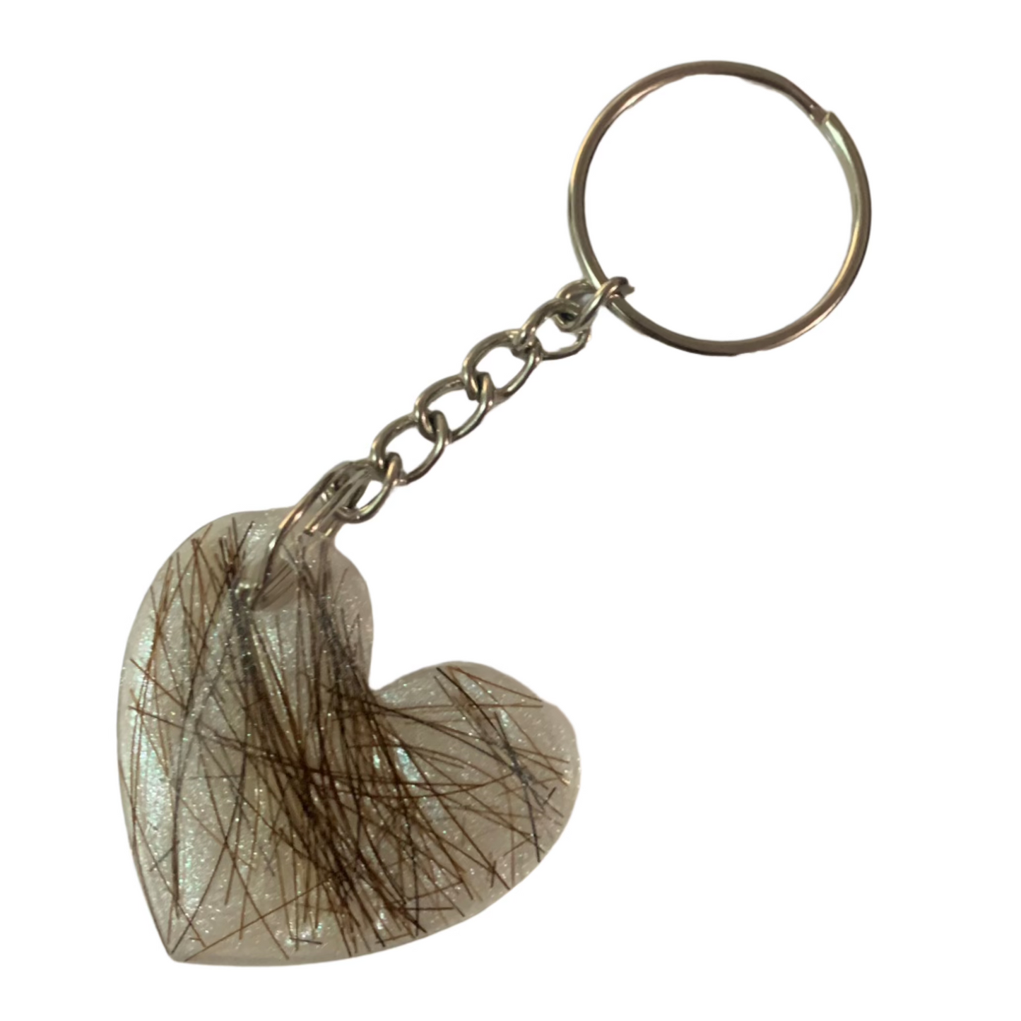 Horse Hair Love Heart Keychain