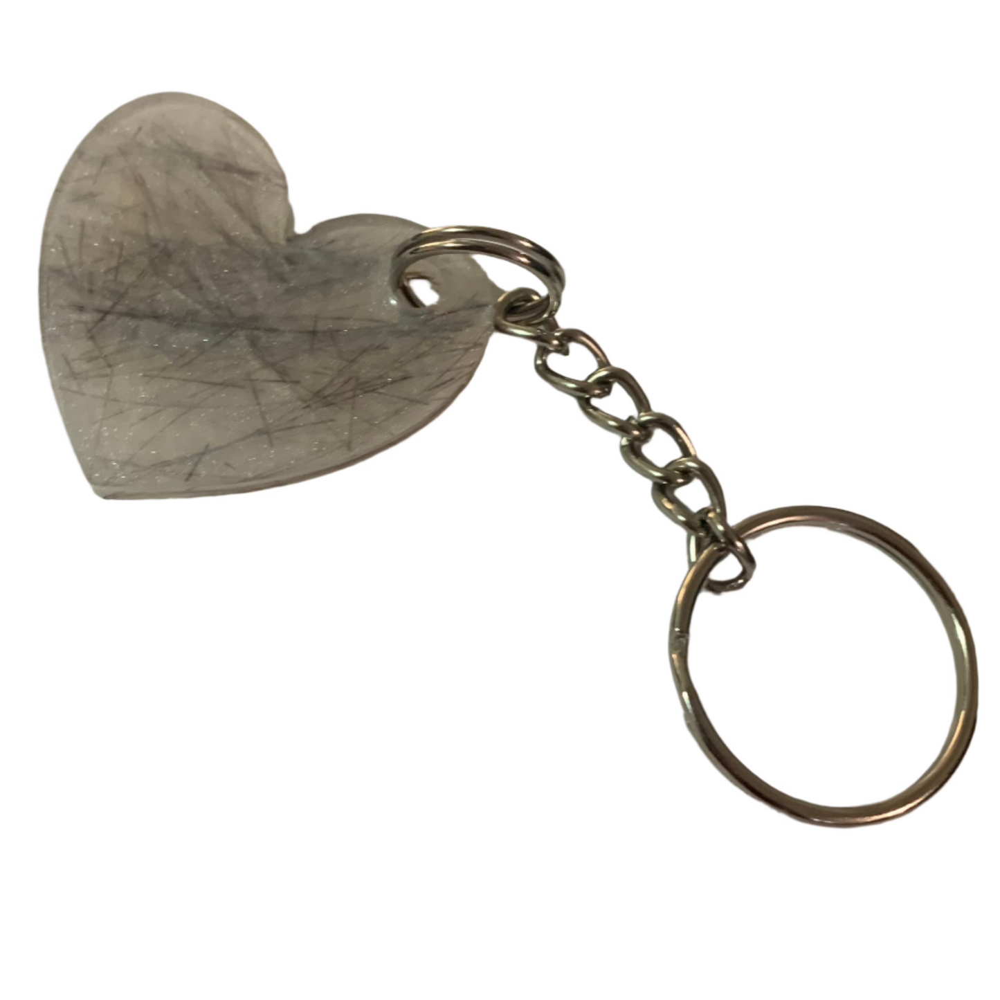 Horse Hair Love Heart Keychain