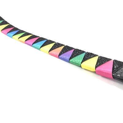 Designed to stand out Shark Tooth Rainbow Ribbon Browband from L'Equino Essentials