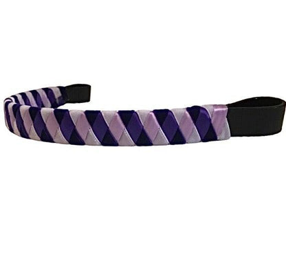 L'Equino Essentials handcrafted purple Diamond Ribbon Browband