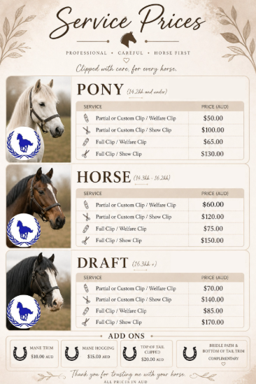 Equine Clipping Services