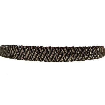 Black diamond browband for horses on a white background