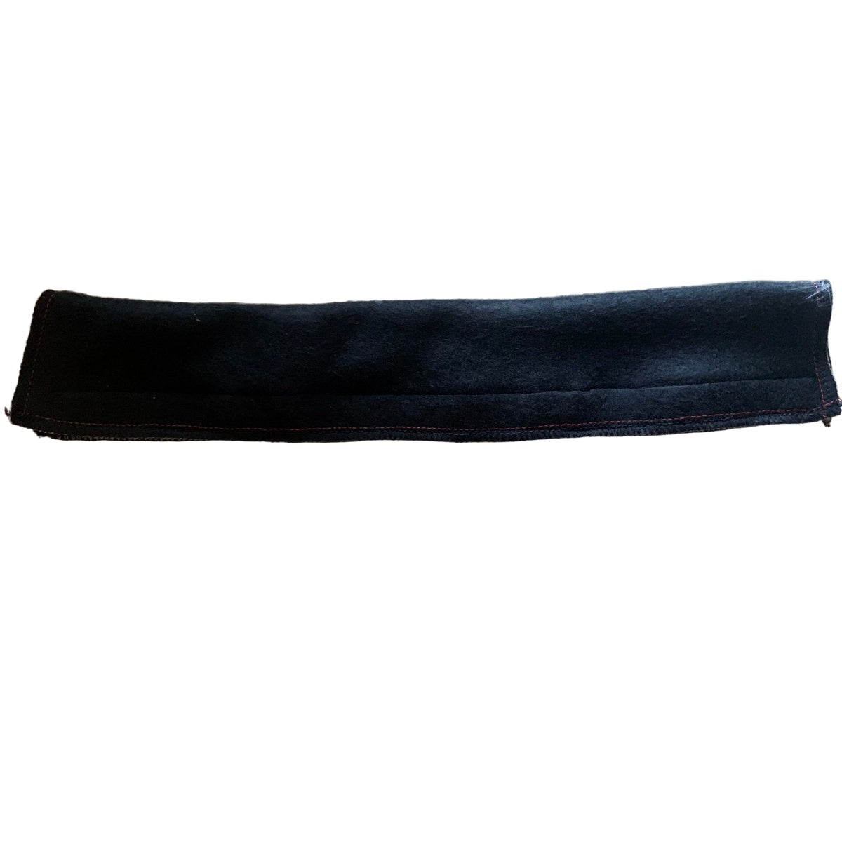 Black fleece browband cover on a white background