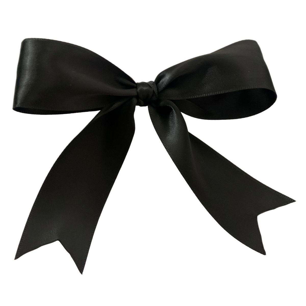 Black hair bow on a white background