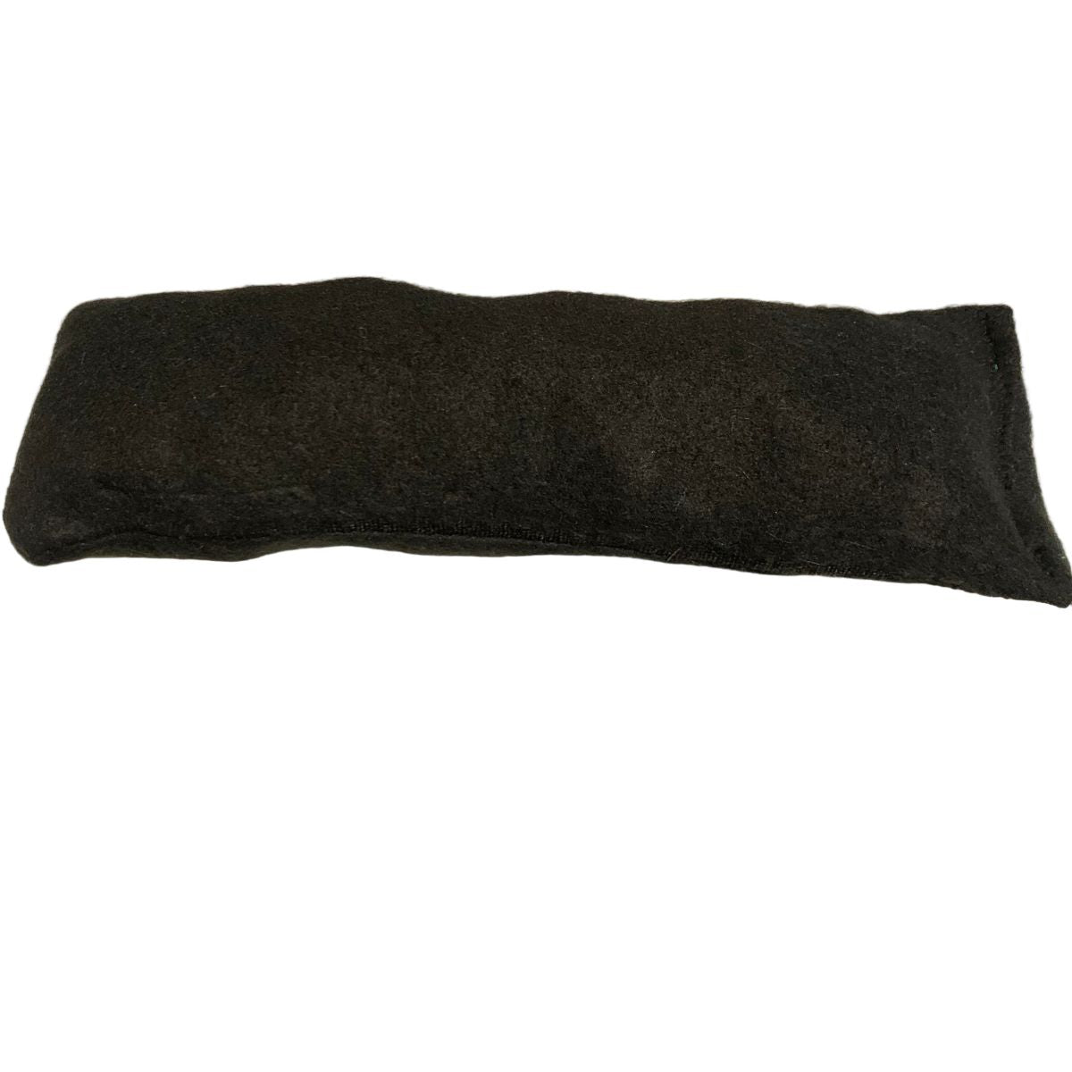 Black dog toy on a white background