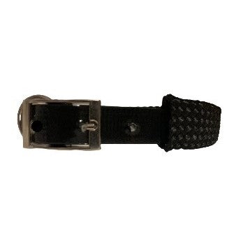 PVC dog collar in black on a white background
