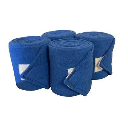 Four blue classic polo wraps on a white background