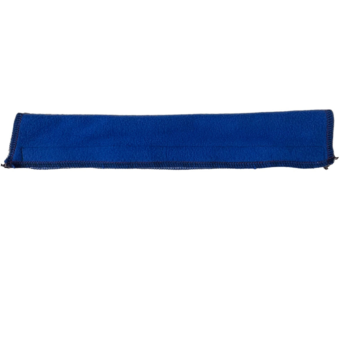 Folded blue browband cover on a white background
