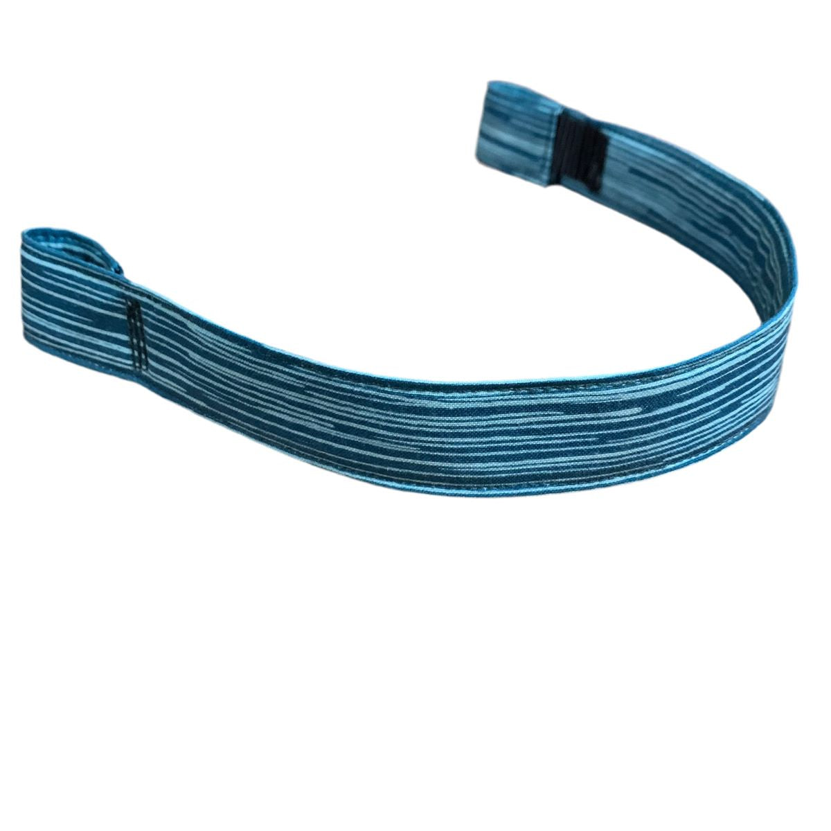 Turquoise cotton browband on a white background