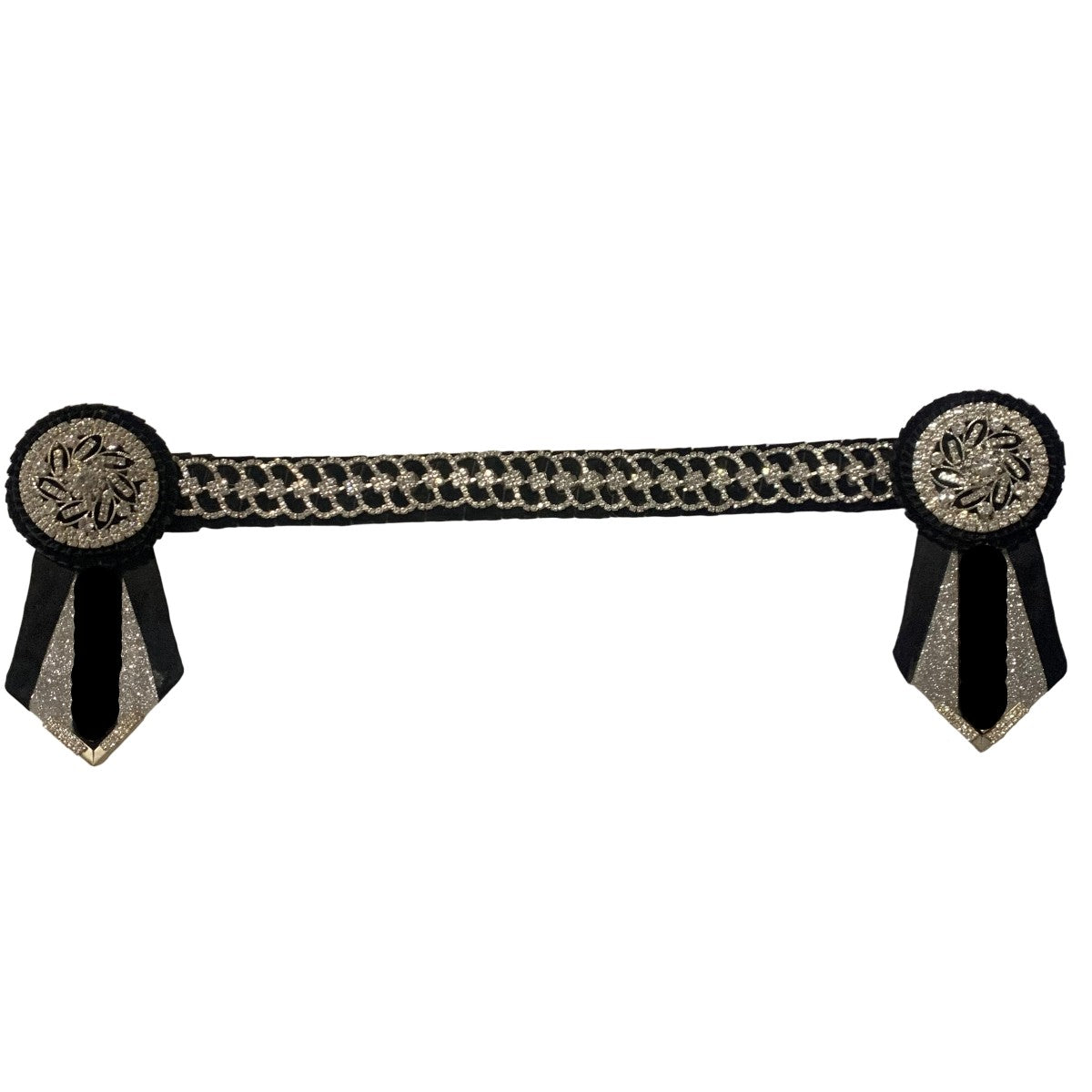 Crystal show browband for horses on a white background