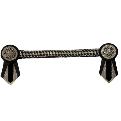 Crystal show browband for horses on a white background