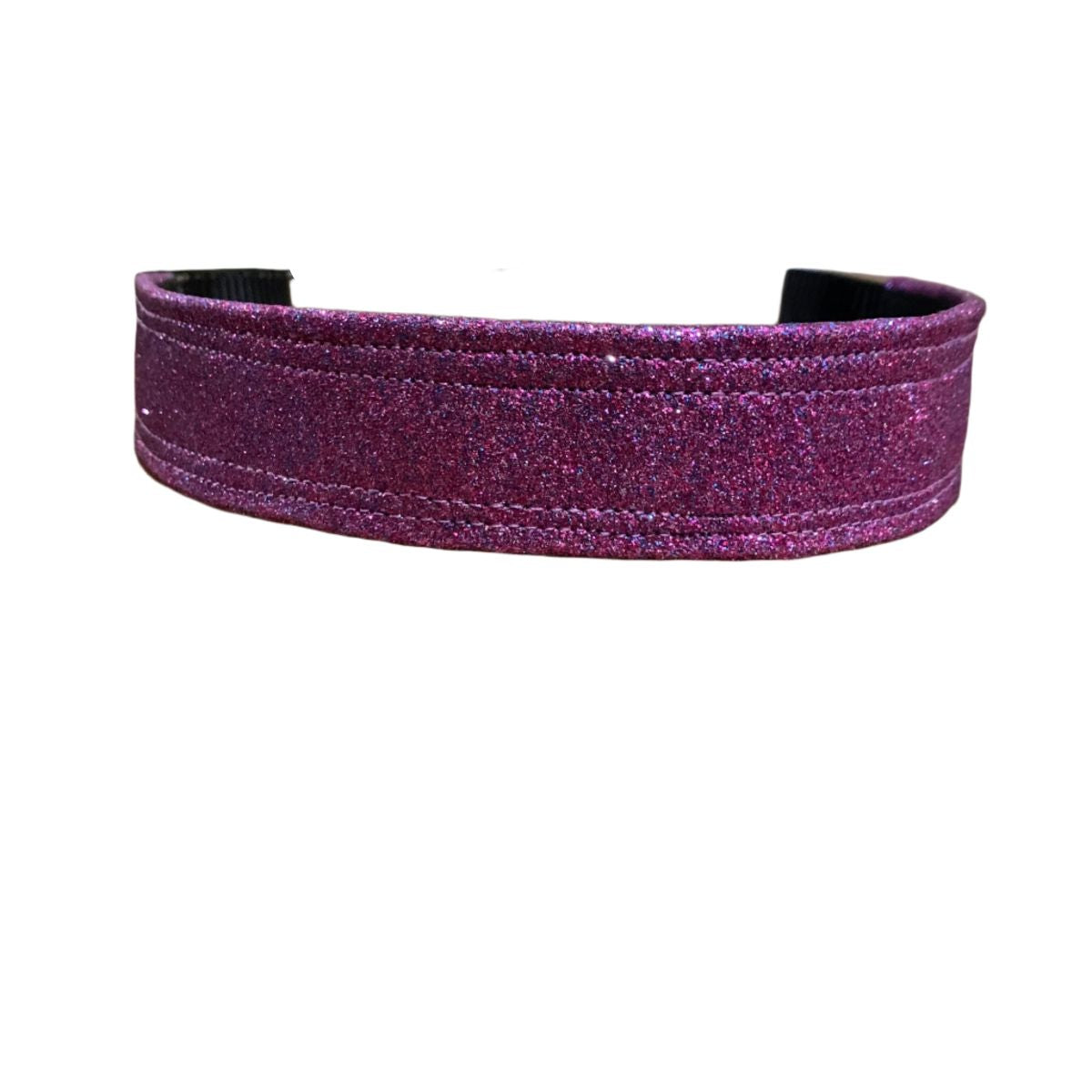 Purple glittery browband on a white background
