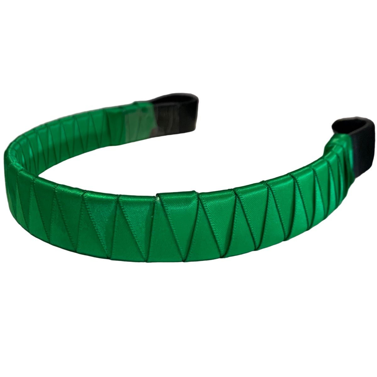 Green shark tooth browband on a white background
