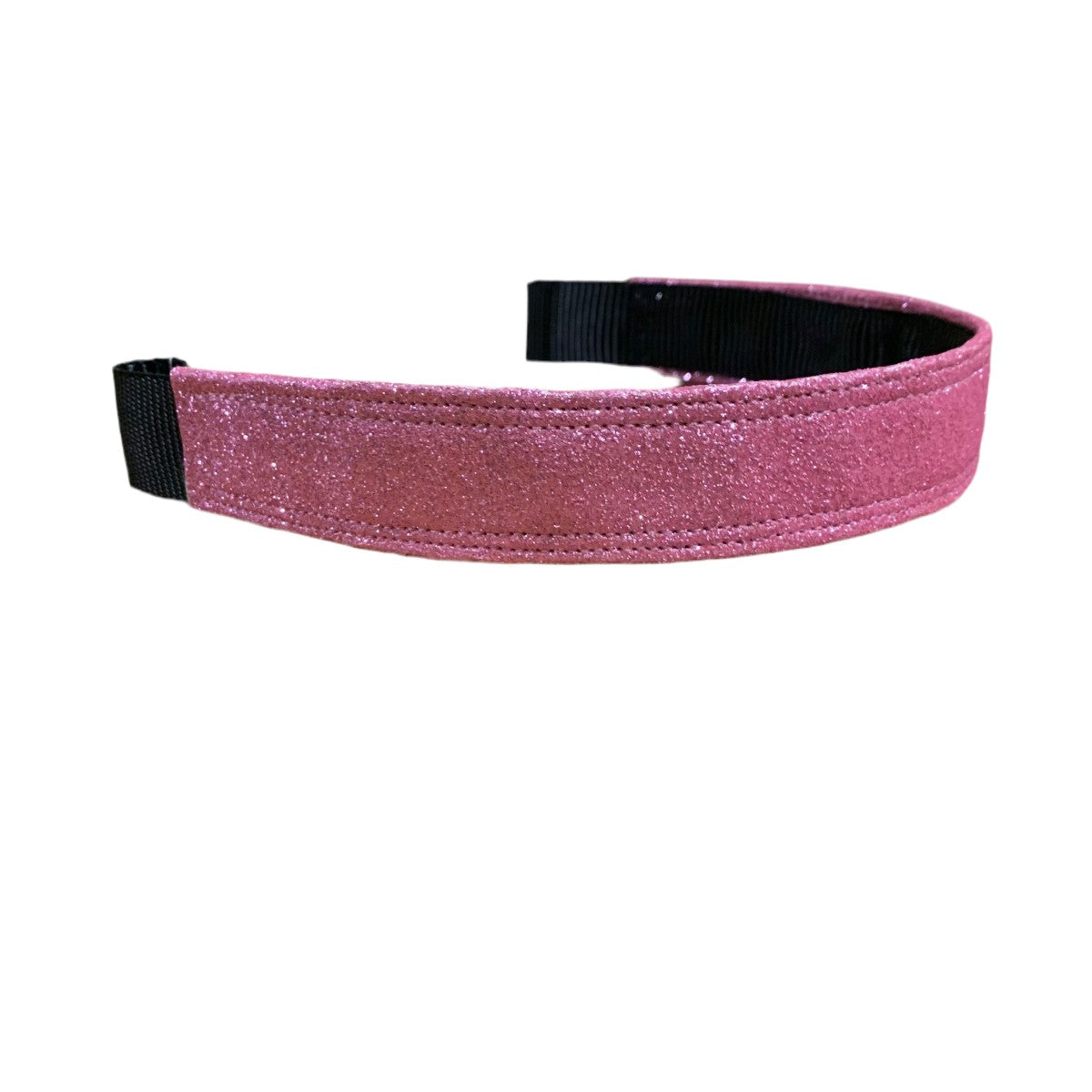 Pink glitter browband on a white background