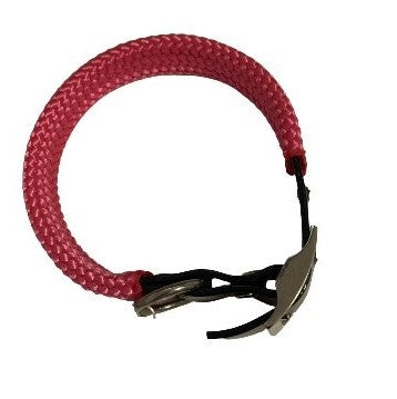 Pink tough PVC dog collar on a white background made by L'Equino Essentials