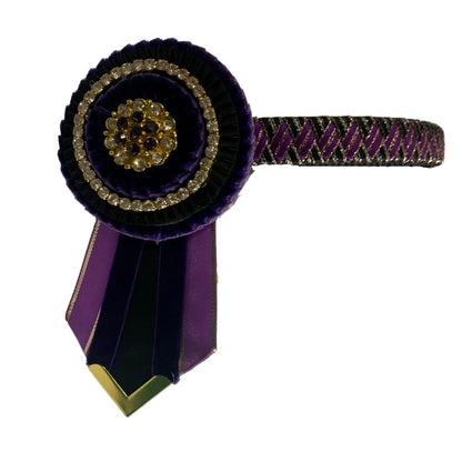 Purple and gold show browband limited edition on a white background