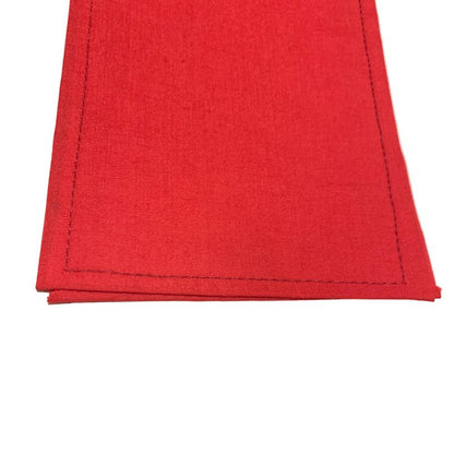 Red browband storage cover on white background