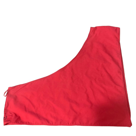 Red horse bib on a white background