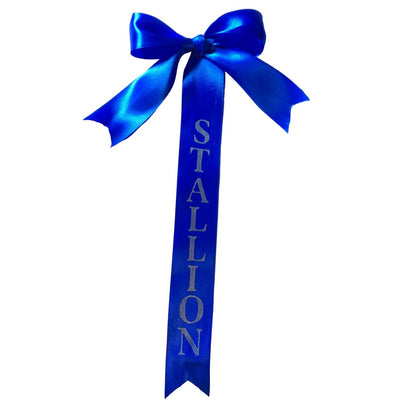 Royal blue horse tail bow - stallion on a white background made by L'Equino Essentials