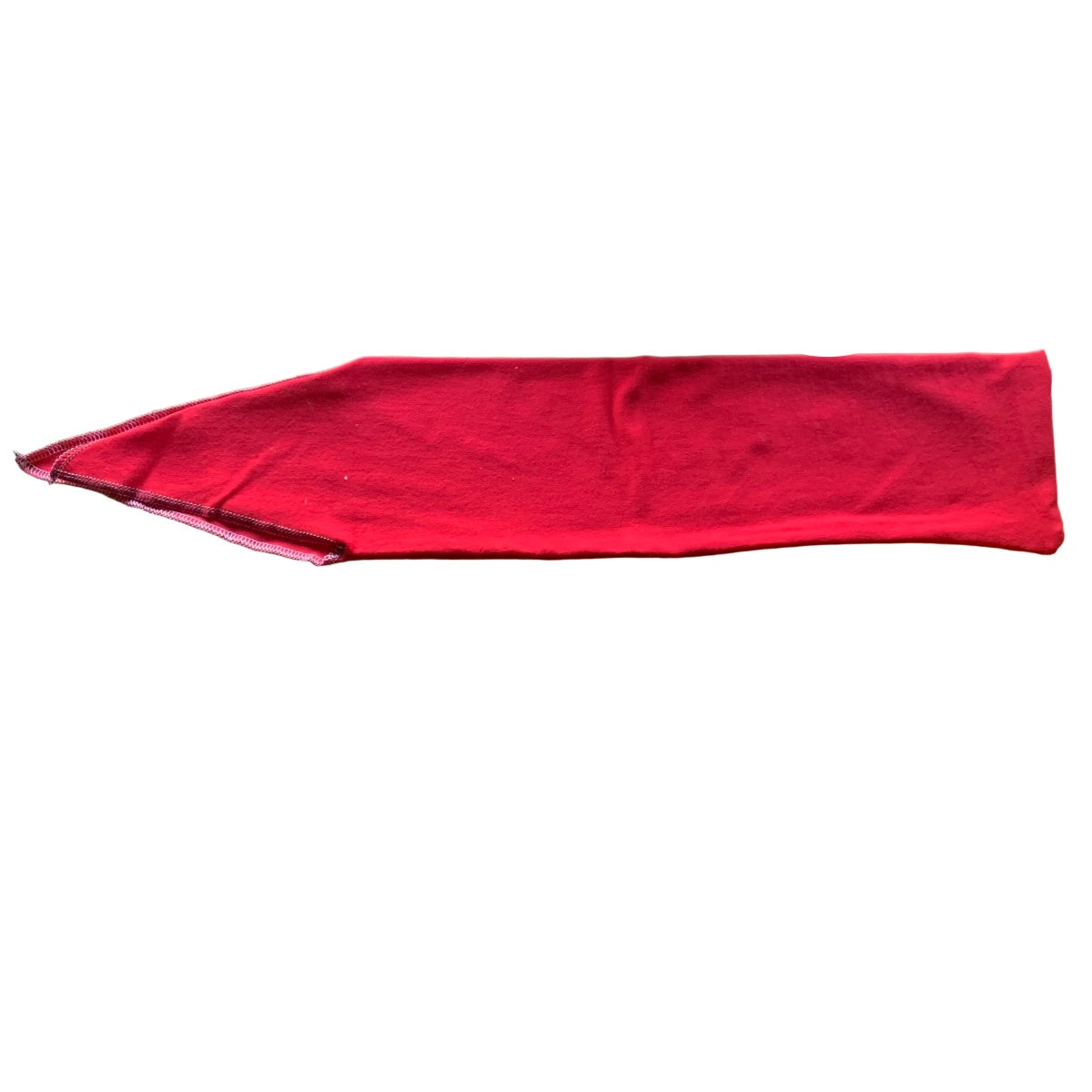 Red tie in tail bag on a white background